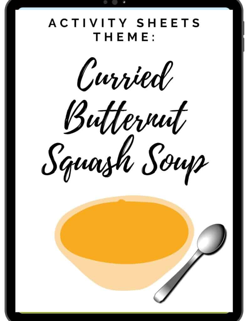 Curried Butternut Squash Soup activity cover page