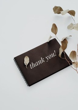 Thank you or gratitude journal