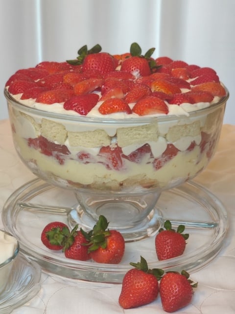 Strawberry & Chambord Cream Trifle - Straight to the Hips, Baby