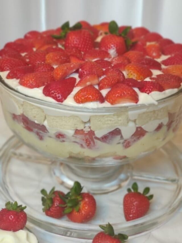 Strawberry Cream Cheese Trifle for Your Memorial Day BBQ