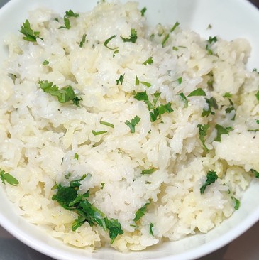 Cilantro lime rice in a bowl