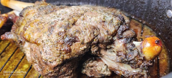 whole roasted leg of lamb