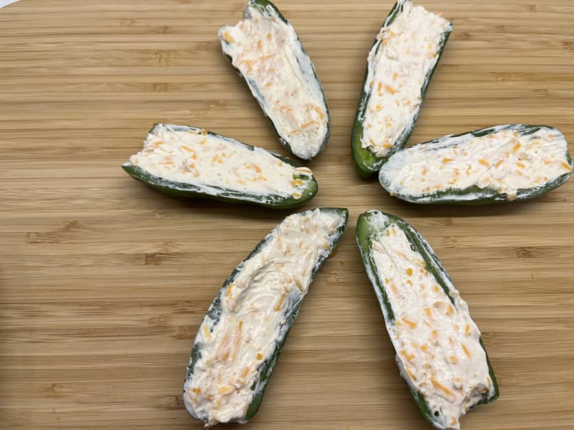 air fryer jalapeno poppers on the counter
