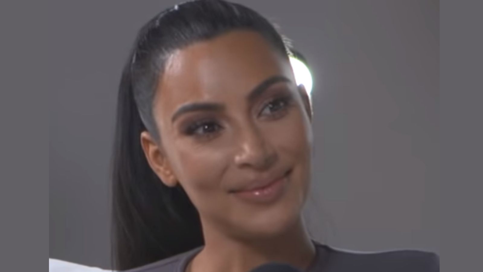 Kim Kardashian on the Ashley Graham show in 2018