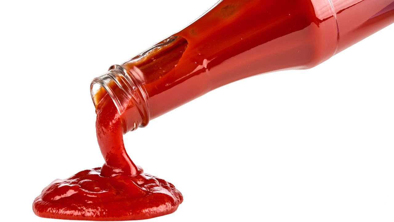 bottle with ketchup