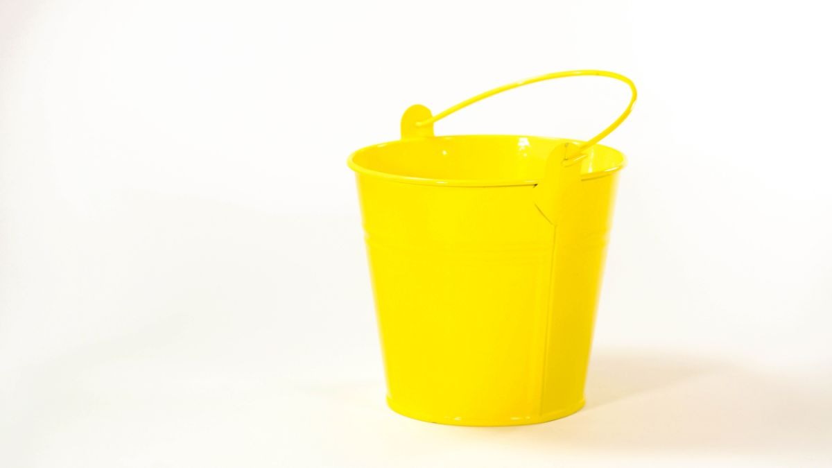 a yellow bucket