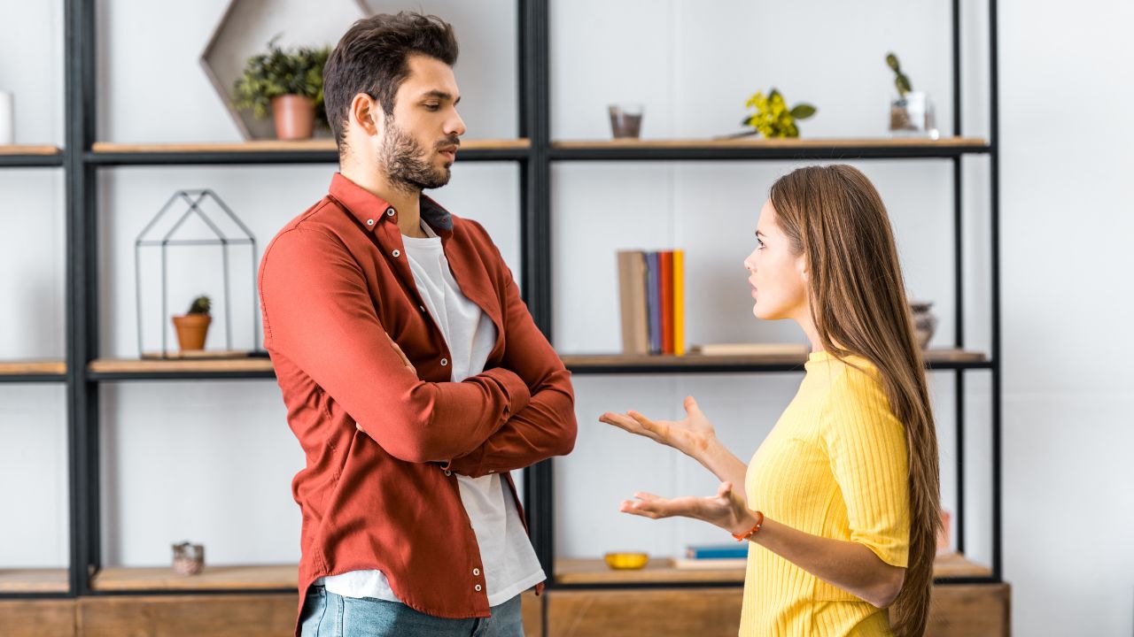 man and woman having an argument