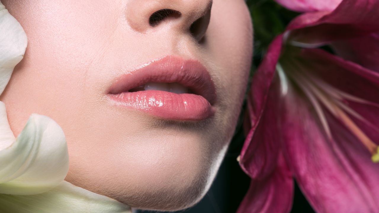 woman with focus on lips
