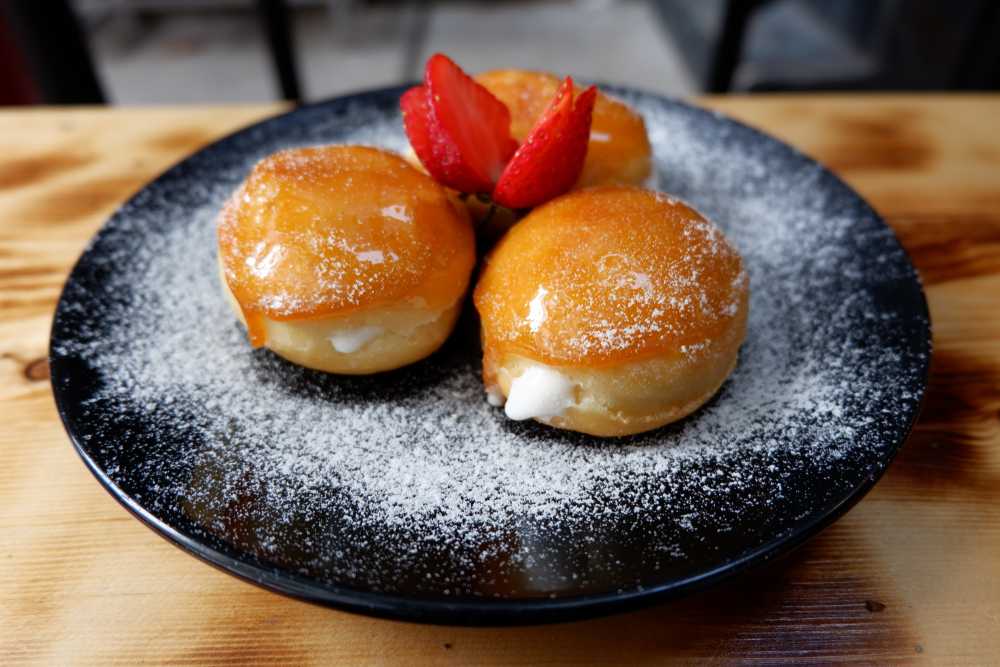 Creme Brulee Donuts on a plate