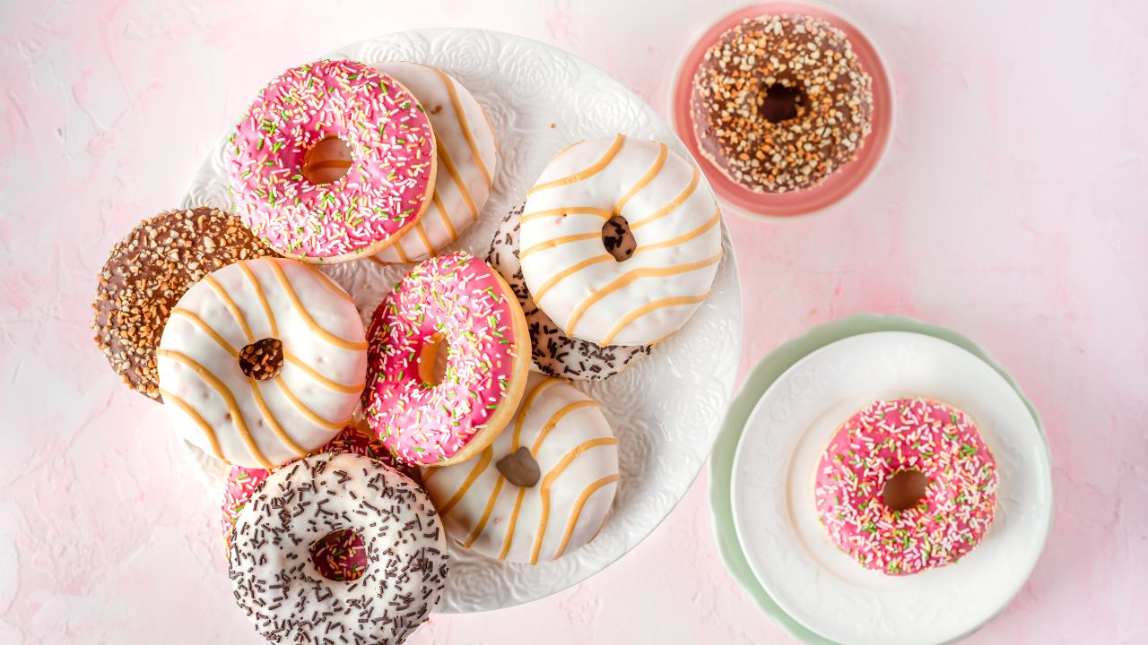 donuts of all kinds on a plate