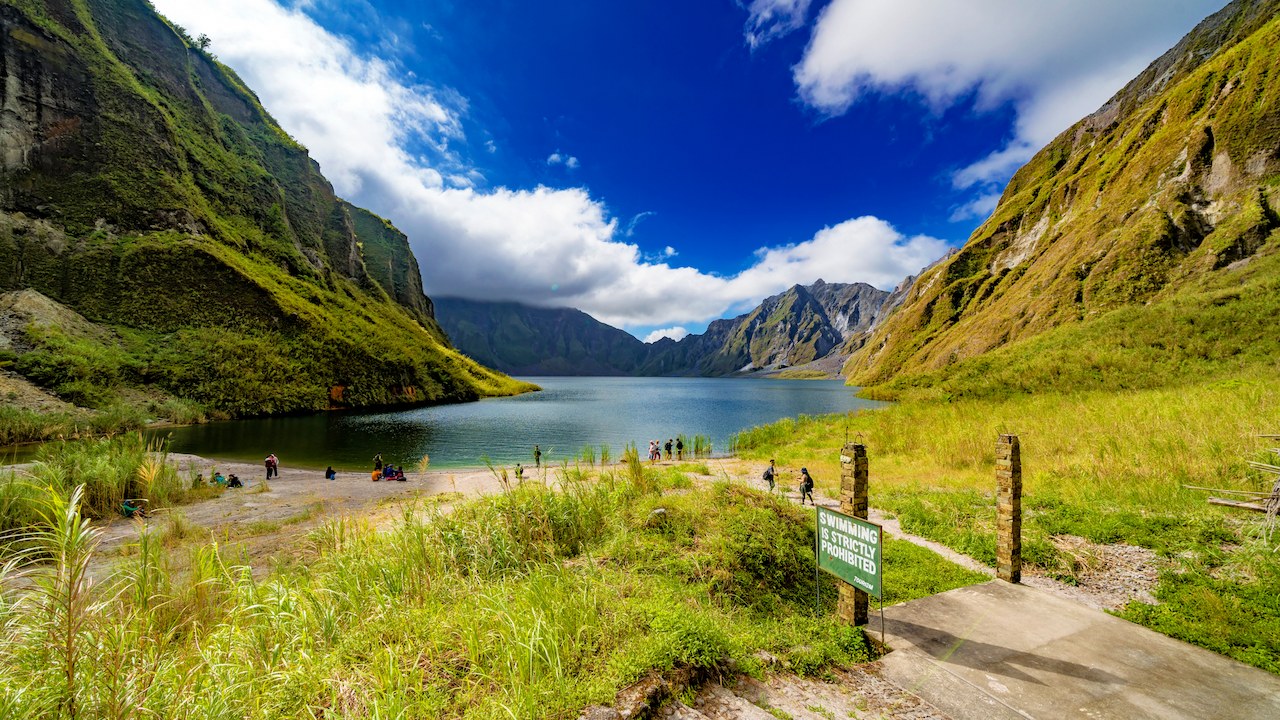 Mount Pinatubo in Philippines