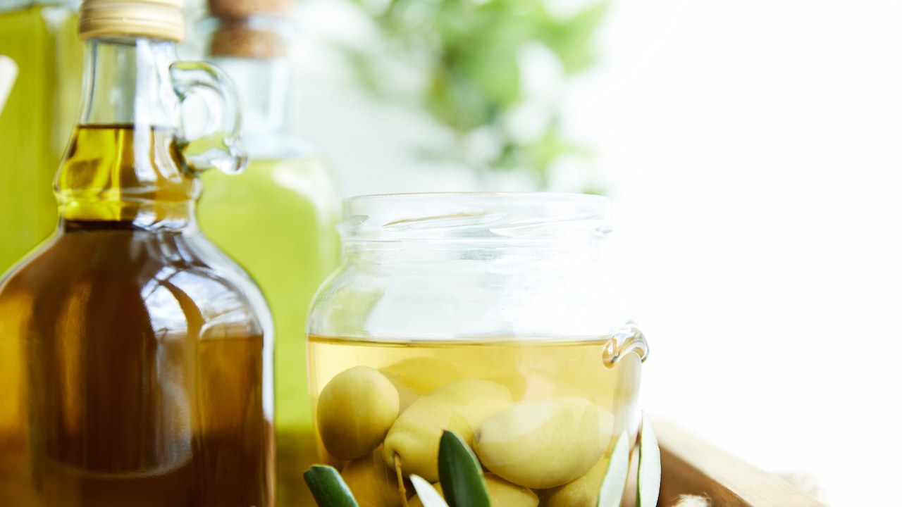 Olive oil in a jar