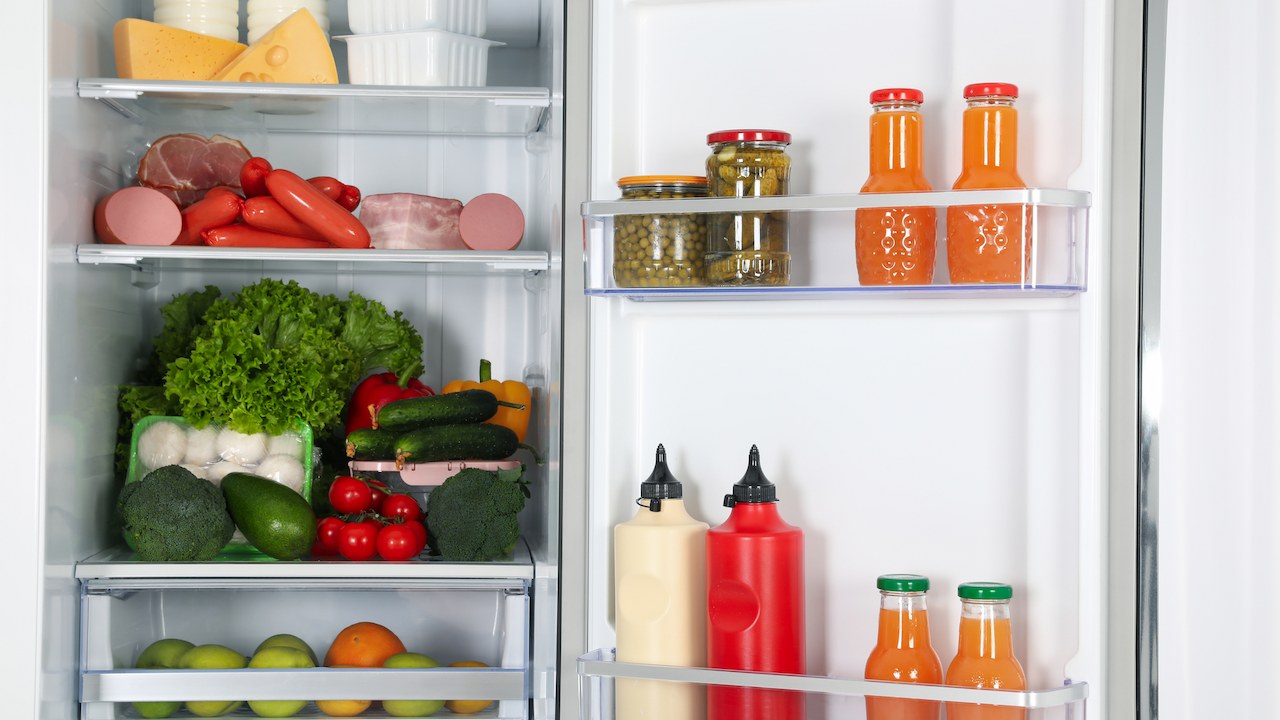 Raw meat top shelf firdge